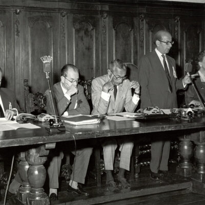 1961-1963 Icsid Executive Board at the 1961 Congress in Venice (Italy).