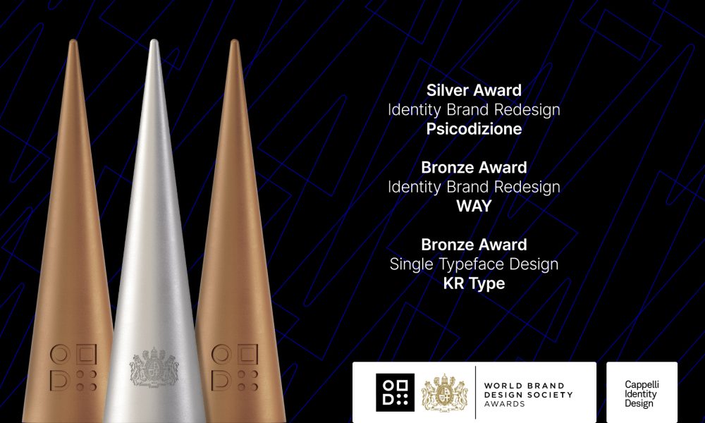 Cappelli Identity Design wins three international design awards