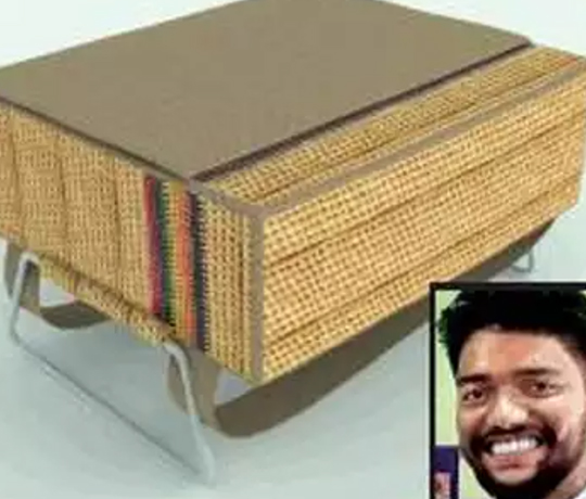 Bengaluru: Student designs schoolbag that can turn into a desk